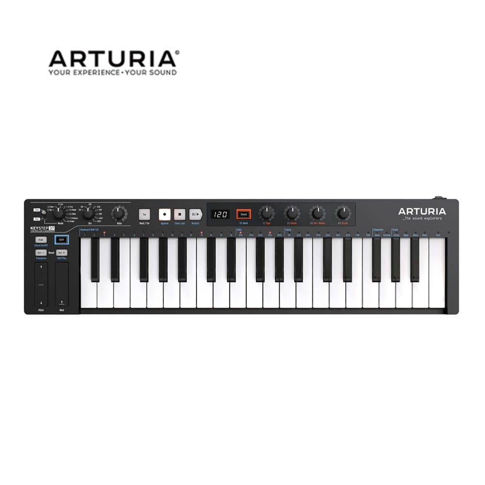 Arturia Keystep 37 건반 아투리아 키스텝 마스터키보드 MIDI 미디 컨트롤러 블랙