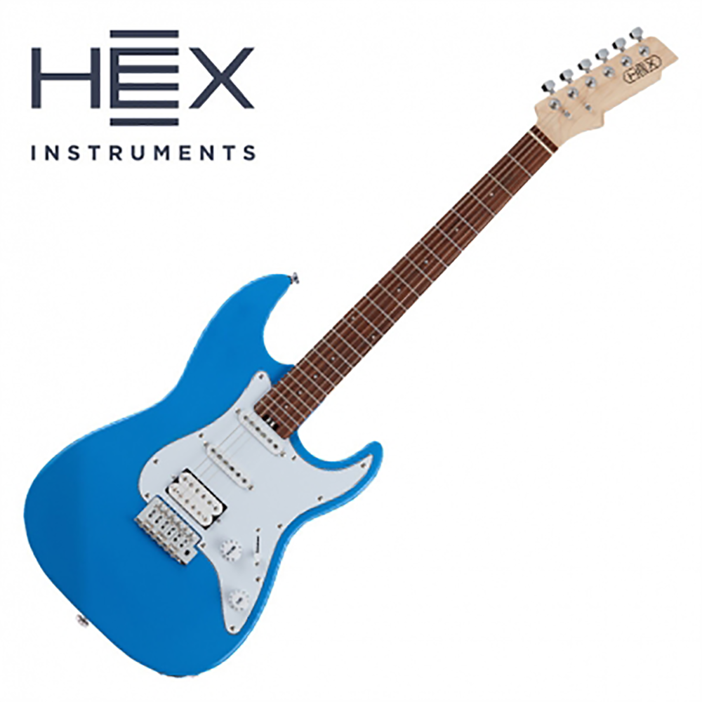 HEX 헥스 일렉기타 E100 Gloss Finish Lake Blue 색상