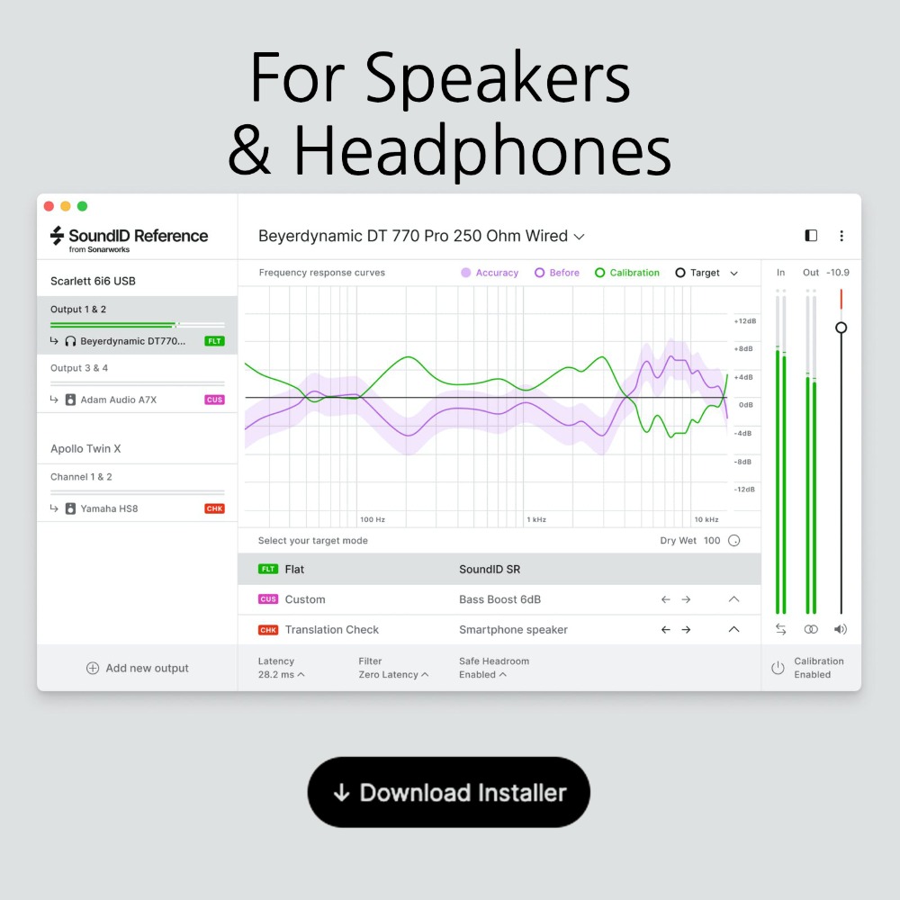 소나웍스 Sonarworks SoundID Reference Speakers Headphones